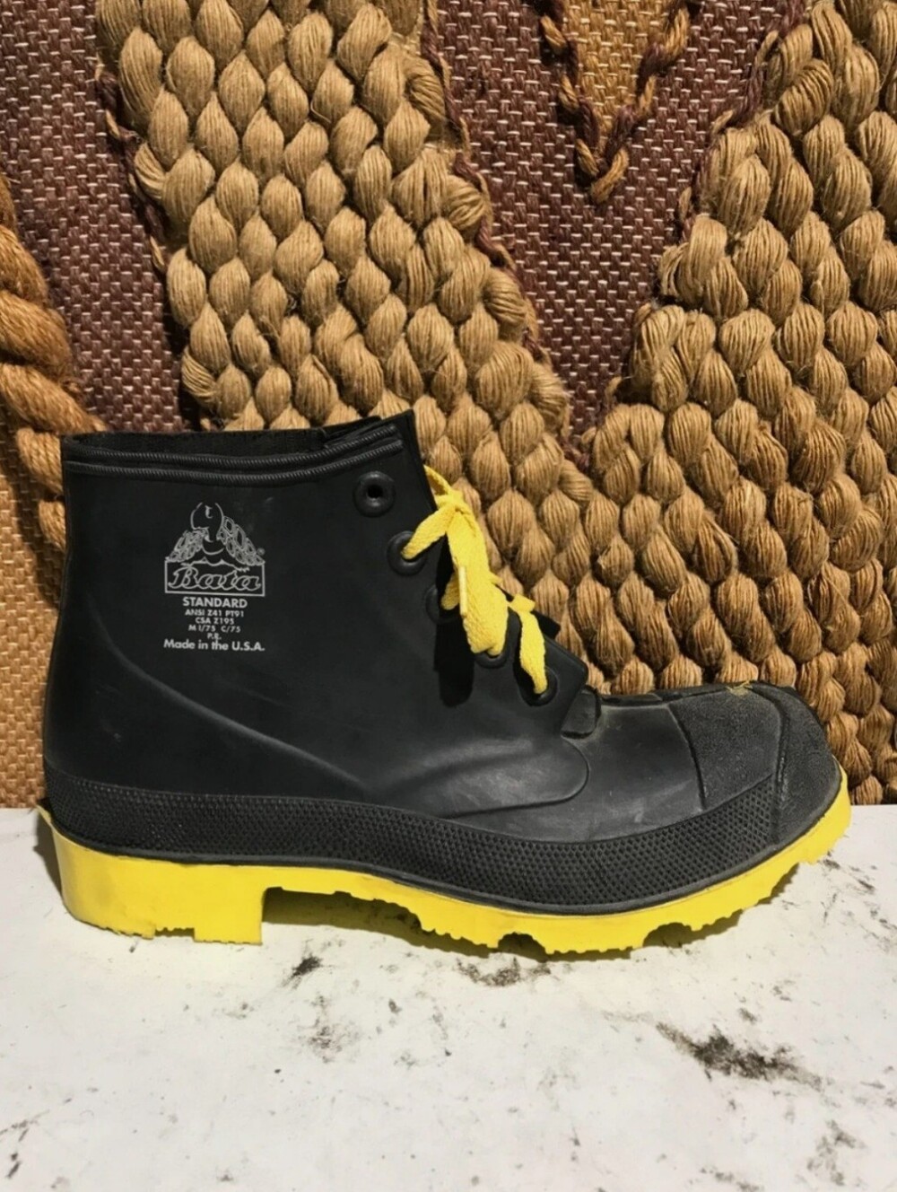 Bata Steel Toe Rubber Industrial Boot Military Mens US Size